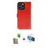 MARSİLYAN™- iPhone 16 Pro Max Kılıf Siluet Işık Serisi - Siyah 3D Antistatik Cam Ekran Koruyucu + Raze Metal Kamera Lens - CLTM