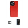 MARSİLYAN™- iPhone 16 Pro Max Kılıf Siluet Işık Serisi - Siyah 3D Antistatik Hayalet Cam Ekran Koruyucu + PVD Metal Kamera Lens - SH