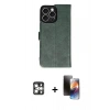 MARSİLYAN™- iPhone 16 Pro Max Kılıf Siluet Işık Serisi - Siyah 3D Antistatik Mat Seramik Nano Ekran Koruyucu + PVD Metal Kamera Lens - GS