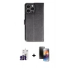 MARSİLYAN™- iPhone 16 Pro Max Kılıf Siluet Işık Serisi - Siyah 3D Antistatik Mat Seramik Nano Ekran Koruyucu + Bilvis Titan Kamera Lens - TMGI
