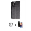 MARSİLYAN™- iPhone 16 Pro Max Kılıf Siluet Işık Serisi - Siyah 3D Antistatik Mat Seramik Nano Ekran Koruyucu + Pers Alüminyum Kamera Lens - GS