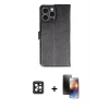 MARSİLYAN™- iPhone 16 Pro Max Kılıf Siluet Işık Serisi - Siyah 3D Antistatik Mat Seramik Nano Ekran Koruyucu + PVD Metal Kamera Lens - SH