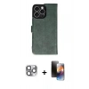 MARSİLYAN™- iPhone 16 Pro Max Kılıf Siluet Işık Serisi - Siyah 3D Antistatik Mat Seramik Nano Ekran Koruyucu + Pers Alüminyum Kamera Lens - GI