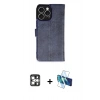 MARSİLYAN™- iPhone 16 Pro Max Kılıf Siluet Işık Serisi - Siyah 3D Antistatik Seramik Nano Ekran Koruyucu + PVD Metal Kamera Lens - GS