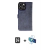 MARSİLYAN™- iPhone 16 Pro Max Kılıf Siluet Işık Serisi - Siyah 3D Antistatik Seramik Nano Ekran Koruyucu + PVD Metal Kamera Lens - SH