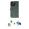 MARSİLYAN™- iPhone 16 Pro Max Kılıf Siluet Işık Serisi - Siyah 3D Antistatik Seramik Nano Ekran Koruyucu + Raze Metal Kamera Lens - NLGY