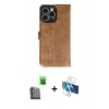 MARSİLYAN™- iPhone 16 Pro Max Kılıf Siluet Işık Serisi - Siyah 3D Antistatik Seramik Nano Ekran Koruyucu + Raze Metal Kamera Lens - SH