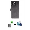 MARSİLYAN™- iPhone 16 Pro Max Kılıf Siluet Işık Serisi - Siyah 3D Antistatik Seramik Nano Ekran Koruyucu + Raze Metal Kamera Lens - SH