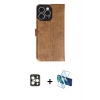 MARSİLYAN™- iPhone 16 Pro Max Kılıf Siluet Işık Serisi - Siyah 3D Antistatik Seramik Nano Ekran Koruyucu + PVD Metal Kamera Lens - GD