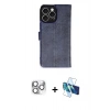 MARSİLYAN™- iPhone 16 Pro Max Kılıf Siluet Işık Serisi - Siyah 3D Antistatik Seramik Nano Ekran Koruyucu + Pers Alüminyum Kamera Lens - GS