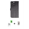 MARSİLYAN™- iPhone 16 Pro Max Kılıf Siluet Işık Serisi - Siyah Bilvis 3D Cam Ekran Koruyucu + Raze Metal Kamera Lens - BZ