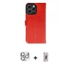 MARSİLYAN™- iPhone 16 Pro Max Kılıf Siluet Işık Serisi - Siyah Bilvis 3D Cam Ekran Koruyucu + Gümüş Pers Alüminyum Kamera Lens