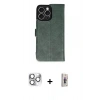 MARSİLYAN™- iPhone 16 Pro Max Kılıf Siluet Işık Serisi - Siyah Bilvis 3D Cam Ekran Koruyucu + Gümüş Pers Alüminyum Kamera Lens