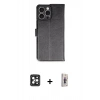 MARSİLYAN™- iPhone 16 Pro Max Kılıf Siluet Işık Serisi - Siyah Bilvis 3D Cam Ekran Koruyucu + PVD Metal Kamera Lens - SH