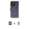 MARSİLYAN™- iPhone 16 Pro Max Kılıf Siluet Işık Serisi - Siyah Bilvis 3D Cam Ekran Koruyucu + PVD Metal Kamera Lens - SH