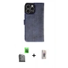 MARSİLYAN™- iPhone 16 Pro Max Kılıf Siluet Işık Serisi - Siyah Bilvis 3D Cam Ekran Koruyucu + Raze Metal Kamera Lens - SH