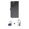 MARSİLYAN™- iPhone 16 Pro Max Kılıf Siluet Işık Serisi - Siyah Bilvis 3X AR Hayalet Cam Ekran Koruyucu + Bilvis Titan Kamera Lens - SH