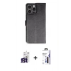 MARSİLYAN™- iPhone 16 Pro Max Kılıf Siluet Işık Serisi - Siyah Bilvis 3X AR Hayalet Cam Ekran Koruyucu + Bilvis Titan Kamera Lens - TMGI