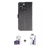 MARSİLYAN™- iPhone 16 Pro Max Kılıf Siluet Işık Serisi - Siyah Bilvis 3X AR Hayalet Cam Ekran Koruyucu + Bilvis Titan Kamera Lens - GS