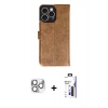 MARSİLYAN™- iPhone 16 Pro Max Kılıf Siluet Işık Serisi - Siyah Bilvis 3X AR Hayalet Cam Ekran Koruyucu + Pers Alüminyum Kamera Lens - GS