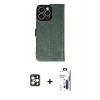 MARSİLYAN™- iPhone 16 Pro Max Kılıf Siluet Işık Serisi - Siyah Bilvis 3X AR Hayalet Cam Ekran Koruyucu + PVD Metal Kamera Lens - GD