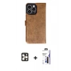 MARSİLYAN™- iPhone 16 Pro Max Kılıf Siluet Işık Serisi - Siyah Bilvis 3X AR Hayalet Cam Ekran Koruyucu + PVD Metal Kamera Lens - GD