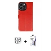MARSİLYAN™- iPhone 16 Pro Max Kılıf Siluet Işık Serisi - Siyah Bilvis 3X AR Hayalet Cam Ekran Koruyucu + Pers Alüminyum Kamera Lens - GS