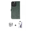 MARSİLYAN™- iPhone 16 Pro Max Kılıf Siluet Işık Serisi - Siyah Bilvis 3X AR Hayalet Cam Ekran Koruyucu + Pers Alüminyum Kamera Lens - GS