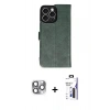 MARSİLYAN™- iPhone 16 Pro Max Kılıf Siluet Işık Serisi - Siyah Bilvis 3X AR Hayalet Cam Ekran Koruyucu + Pers Alüminyum Kamera Lens - GI