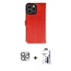 MARSİLYAN™- iPhone 16 Pro Max Kılıf Siluet Işık Serisi - Siyah Bilvis 3X AR Hayalet Cam Ekran Koruyucu + Pers Alüminyum Kamera Lens - GI
