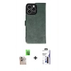 MARSİLYAN™- iPhone 16 Pro Max Kılıf Siluet Işık Serisi - Siyah Bilvis 3X AR Hayalet Cam Ekran Koruyucu + Raze Metal Kamera Lens - NLGY