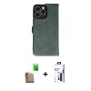 MARSİLYAN™- iPhone 16 Pro Max Kılıf Siluet Işık Serisi - Siyah Bilvis 3X AR Hayalet Cam Ekran Koruyucu + Raze Metal Kamera Lens - CLTM