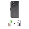 MARSİLYAN™- iPhone 16 Pro Max Kılıf Siluet Işık Serisi - Siyah Bilvis 3X AR Hayalet Cam Ekran Koruyucu + Raze Metal Kamera Lens - NLGY