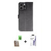 MARSİLYAN™- iPhone 16 Pro Max Kılıf Siluet Işık Serisi - Siyah Bilvis 3X AR HD Cam Ekran Koruyucu + Raze Metal Kamera Lens - CLTM