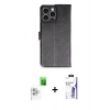 MARSİLYAN™- iPhone 16 Pro Max Kılıf Siluet Işık Serisi - Siyah Bilvis 3X AR HD Cam Ekran Koruyucu + Raze Metal Kamera Lens - BZ