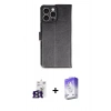 MARSİLYAN™- iPhone 16 Pro Max Kılıf Siluet Işık Serisi - Siyah Bilvis 5in1 3D Magic Cam Ekran Koruyucu + Bilvis Titan Kamera Lens - TMGI