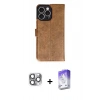 MARSİLYAN™- iPhone 16 Pro Max Kılıf Siluet Işık Serisi - Siyah Bilvis 5in1 3D Magic Cam Ekran Koruyucu + Pers Alüminyum Kamera Lens - GI