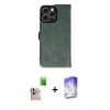 MARSİLYAN™- iPhone 16 Pro Max Kılıf Siluet Işık Serisi - Siyah Bilvis 5in1 3D Magic Cam Ekran Koruyucu + Raze Metal Kamera Lens - NLGY