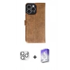 MARSİLYAN™- iPhone 16 Pro Max Kılıf Siluet Işık Serisi - Siyah Bilvis 5in1 3D Magic Cam Ekran Koruyucu + Pers Alüminyum Kamera Lens - GS