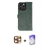MARSİLYAN™- iPhone 16 Pro Max Kılıf Siluet Işık Serisi - Siyah Bilvis 5in1 3D Magic Cam Ekran Koruyucu + Pers Alüminyum Kamera Lens - CLTM
