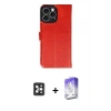 MARSİLYAN™- iPhone 16 Pro Max Kılıf Siluet Işık Serisi - Siyah Bilvis 5in1 3D Magic Cam Ekran Koruyucu + PVD Metal Kamera Lens - SH