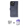 MARSİLYAN™- iPhone 16 Pro Max Kılıf Siluet Işık Serisi - Siyah Bilvis 5in1 3D Magic Cam Ekran Koruyucu + Pers Alüminyum Kamera Lens - GS