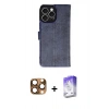 MARSİLYAN™- iPhone 16 Pro Max Kılıf Siluet Işık Serisi - Siyah Bilvis 5in1 3D Magic Cam Ekran Koruyucu + Pers Alüminyum Kamera Lens - CLTM