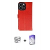 MARSİLYAN™- iPhone 16 Pro Max Kılıf Siluet Işık Serisi - Siyah Bilvis 5in1 3D Magic Cam Ekran Koruyucu + Pers Alüminyum Kamera Lens - GS