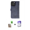 MARSİLYAN™- iPhone 16 Pro Max Kılıf Siluet Işık Serisi - Siyah Bilvis 5in1 3D Magic Cam Ekran Koruyucu + Raze Metal Kamera Lens - CLTM