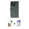MARSİLYAN™- iPhone 16 Pro Max Kılıf Siluet Işık Serisi - Siyah Bilvis 5in1 3D Magic Cam Ekran Koruyucu + Raze Metal Kamera Lens - CLTM
