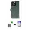 MARSİLYAN™- iPhone 16 Pro Max Kılıf Siluet Işık Serisi - Siyah Bilvis 5in1 3D Magic Cam Ekran Koruyucu + Raze Metal Kamera Lens - SH