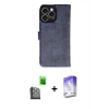 MARSİLYAN™- iPhone 16 Pro Max Kılıf Siluet Işık Serisi - Siyah Bilvis 5in1 3D Magic Cam Ekran Koruyucu + Raze Metal Kamera Lens - SH