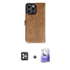 MARSİLYAN™- iPhone 16 Pro Max Kılıf Siluet Işık Serisi - Siyah Bilvis 5in1 5D Magic Hayalet Cam Ekran Koruyucu + PVD Metal Kamera Lens - SH