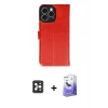 MARSİLYAN™- iPhone 16 Pro Max Kılıf Siluet Işık Serisi - Siyah Bilvis 5in1 5D Magic Hayalet Cam Ekran Koruyucu + PVD Metal Kamera Lens - SH